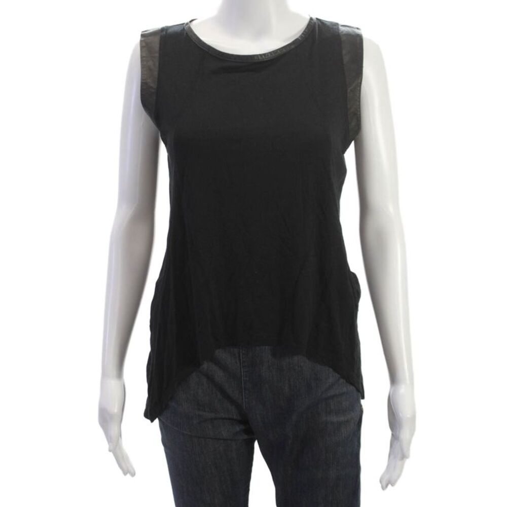 Twenty Womens Tunic Tank Sleeveless Black Modal Round Neck Size S